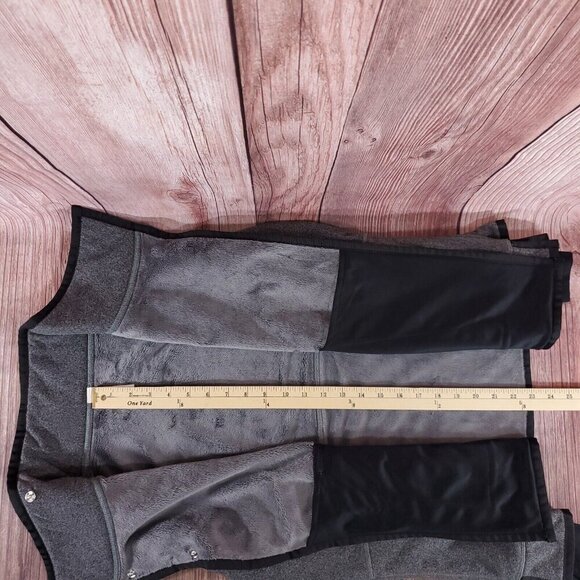 Ivivva Girls Size 10 Gray Business Wrap Fleece Lined Jacket Thumbholes Warm - Picture 15 of 15